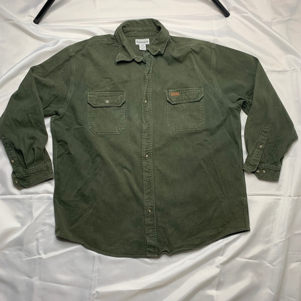 Carhartt Army Green Longsleeve Button-Up